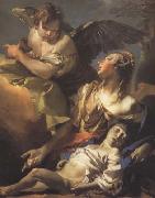 Giovanni Battista Tiepolo Hagar and Ismael in the Widerness (mk08) oil painting on canvas